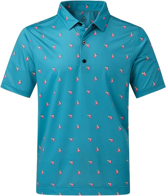 Deolax Golf Polo Performance Dry Fit - Turquesa Cocktail