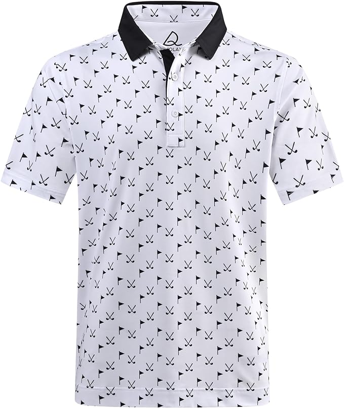 Deolax Polo Performance Dry Fit - Blanco y Negro