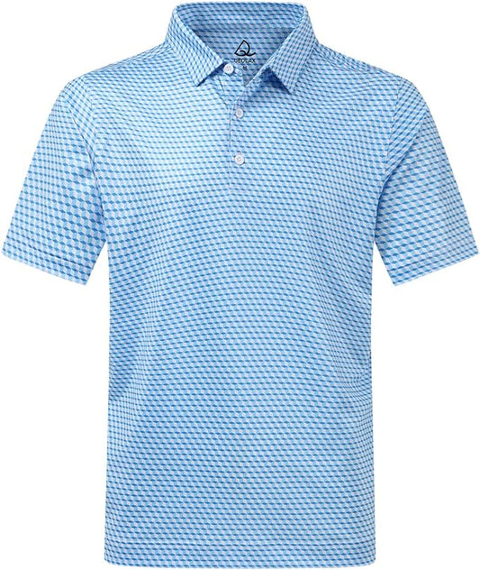 Deolax Polo Performance Dry Fit - Azul Grid