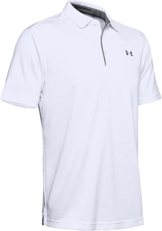 Under Armour Tech Golf Polo - Blanco/Gris