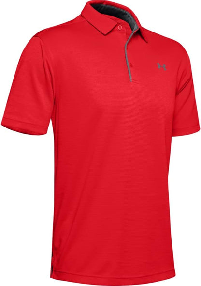 Under Armour Tech Golf Polo - Rojo/Gris